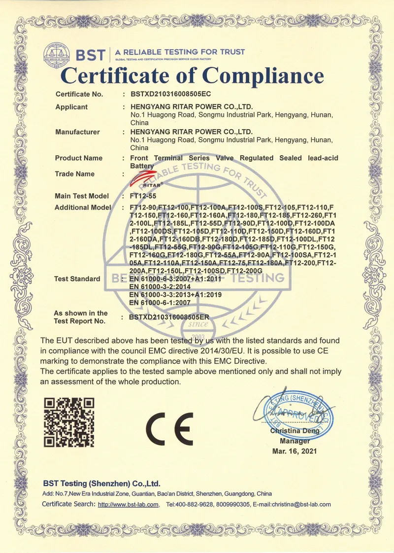 FT系列CE证书
